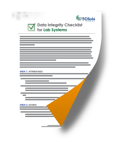 data integrity checklist for lab systems